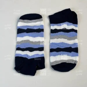 شراب أنكل رجالي - مخطط بتدرجات الأزرق والأبيض والكحلي