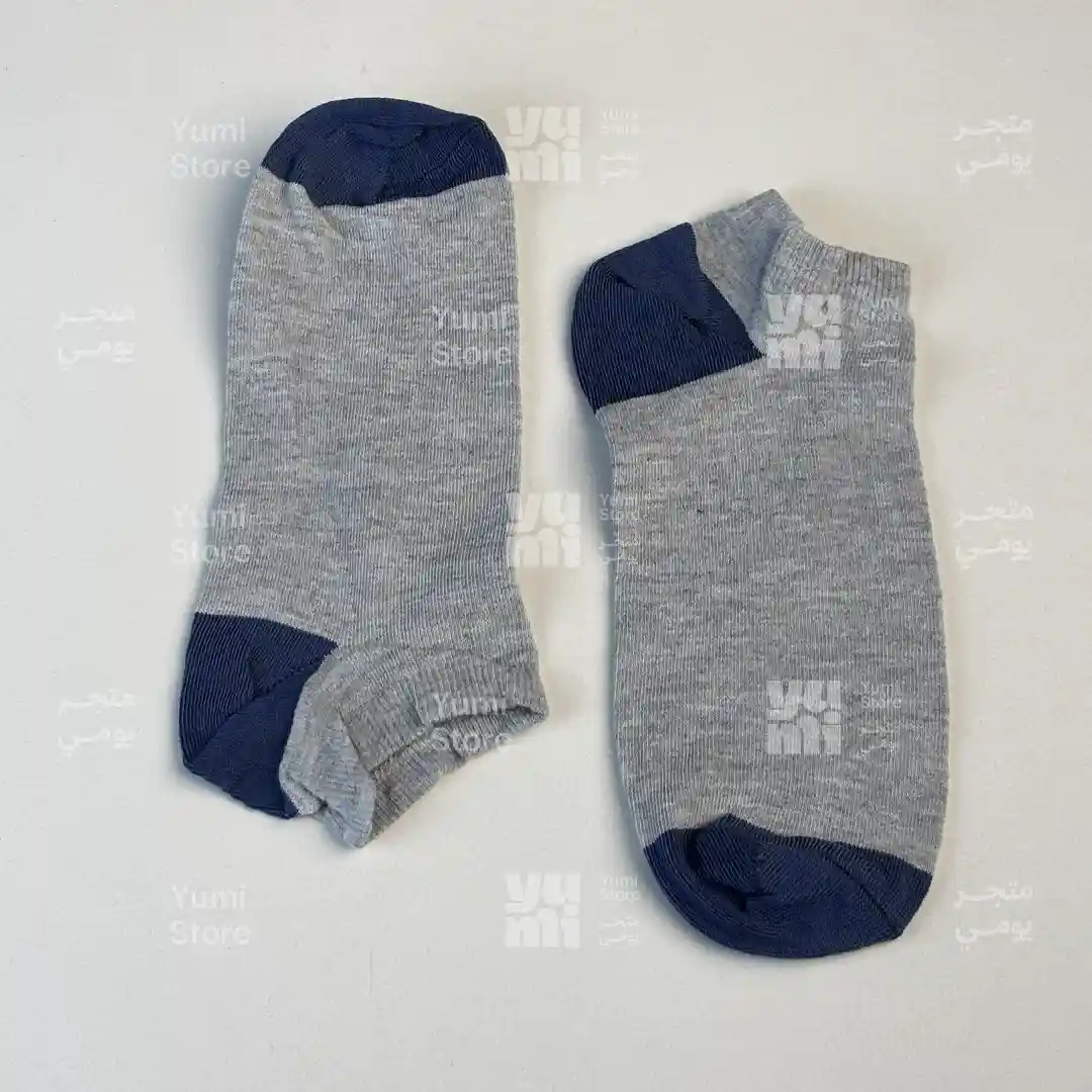 شراب أنكل رجالي - رمادي بملامح كحلية كلاسيك