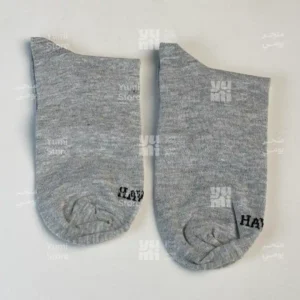 شراب أنكل رجالي - رمادي فاتح سادة قطن 100%